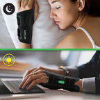 MUELLER Sports Medicine Green Fitted Wrist Brace, Wrist Pain Relief Support for Men and Women, Ideal for Carpal Tunnel, Tendinitis, Arthritis, Left Hand, Black, Large/X-Large