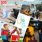 Rechargeable Personal Safety Alarm for Women, 135 dB Loud Self Defense Keychain Siren with LED Strobe Light, Personal Emergency Security Safe Devices Key Chain Alarms for Women Kids Elderly (Aqua)