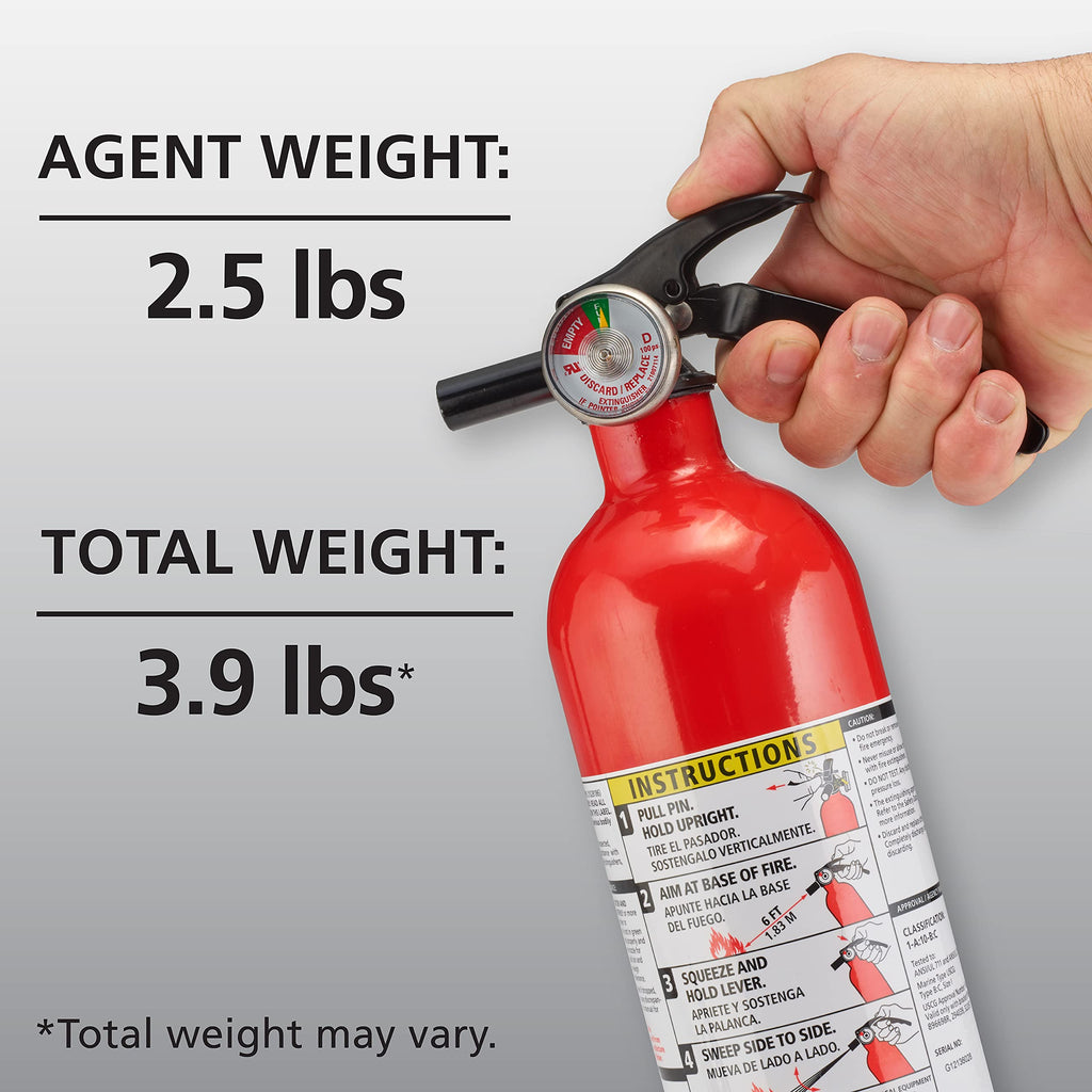 Kidde Fire Extinguisher for Home, 1-A:10-B:C, Dry Chemical Extinguisher, Red, Mounting Bracket Included, 6 Pack