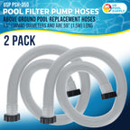 U.S. Pool Supply Above Ground Pool Hose Replacement 1.5" Diameter x 59" Long, Pack of 2 - Compatible with Intex 29060E, Pool Filter Pump Hoses, Sand Filters, Saltwater Systems with 1,500 to 2,500 GPH
