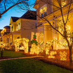 POTIVE 42.7Ft Warm White Solar Christmas Lights, 2 Pack Total 200 LED Solar Lights Outdoor, 8 Modes Solar String Lights Outdoor Waterproof for Tree Patio Yard Wedding Garden Decorations