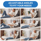 Ahpmeoa 3PCS Wedge Pillow Set for After Surgery, Back Pillow for Bed Sitting up, 6-in-1 Foam Wedge Pillow for Acid Reflux & Back Pain Relief, Post Surgery Pillow for GERD & Snoring, White