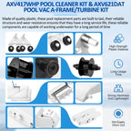 ChangTa Pool Cleaner Pod Swing Combo Kit, AXV621DAT Pool Vac A-Frame/Turbine Tune-Up Rebuild Kit + AXV417WHP Pod + AXV604WHP Bezel + Shoes + Flaps for Hayward Pool Vac, Navigator, Ultra, Aqua Bug