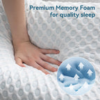Neck Pillow Memory Foam Contour Pillow for Pain Relief Cervical Pillow for Sleeping, Orthopedic for Neck and Shoulder Pain, Ergonomic Pillow for Side Back Stomach Sleeper-Firm