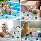 MTWEAR Hot Tub Scum Absorber, 6 Pack Spa & Pool Scum Eliminating Balls,hot tub scum Balls,Scum Sponge for Spa Hot Tub, Hot Tub Accessories, Oil Absorbing Sponge for Hot Tub Skimmer