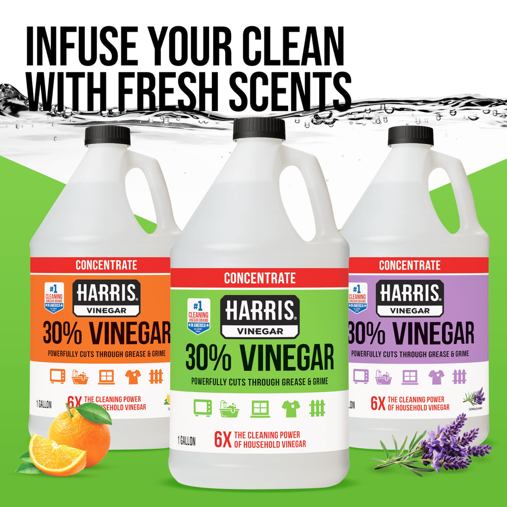Harris 30% Vinegar Concentrated Extra Strength — All Purpose Cleaner for Home, Garden & Patio