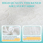 Wedge Pillow Case Cover 25x24x12 Bed Wedge Pillowcase Triangle Incline Wedge Pillow Covers for Sleeping Waterproof Pillow Cases Protector with Zipper & Pocket (Waterproof Wedge Pillow Cover Only)