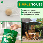 Natural Mosquito Repellent Outdoor Patio Pills, Peppermint Oil 10 Pcs Natural Mosquito Repellant Balls, Safe for Kids & Pets, Bug Deterrent for Home & Patio, Keep Mosquitoes Camping Travel Fishing