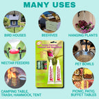 Sapphire Labs Nectar Fortress Natural Ant Repellent; Multi-Purpose Clear Gel Ant Guard for Hummingbird Feeders - Twin Pack