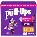 Pull-Ups Girls' Potty Training Pants, Size 3T-4T Training Underwear (32-40 lbs), 66 Count