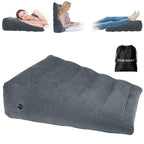 Rewondah Inflatable Wedge Pillow, Portable Inflatable Wedge Pillow for Travel, Fast Inflation & Deflation Bed Travel Wedge Pillow for Sleeping, Reading, Supporting, Suitable for Travel Home Bed Wedge
