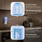 Flying Insect Trap 2 DEVICES+6 REFILLS, BUG ZAPPER+INSECT TRAP for Home,Kill Grid & Glue Dual Efficacy Mosquito Killer,Plug-in Fly Traps for Flies, Fruit Flies, Moths, Gnats, and Other
