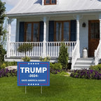 MAXDUCK Trump 2024 Sign - Trump Signs for Yard Plastic Signs with Stakes 14” x 11”for Outdoor Yard Garden Lawn Decorations
