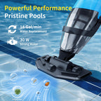 Handheld Pool Vacuum for Inground Pools,Pool Cleaner with Powerful Suction up to 15 gallons/min, Ideal for Leaves and Debris，Pool Vacuum Head for Pools Above Ground and Hot Tubs