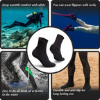 Neoprene socks, Water Socks 3 mm Diving Socks Booties for Outdoor Water Sports