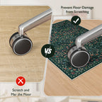 Anidaroel Floral Office Chair Mat for Hardwood Floor, 36"x48" Desk Chair Mat for Hard Floors, Under Desk Rug for Rolling Chair, Anti-Slip Computer Chair Mats, Low Pile Carpet Protector Mat