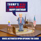 Donald Trump Birthday Card | Pop Up Card with 3D Trumps Real Voice in Oval Office Says Happy Birthday Cards for Men | Light Up, Make Birthdays Great Again Interactive Card for Dad, Husband, Women