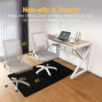 Office Chair Mat for Hardwood & Tile Floor, 55"x35" Computer Gaming Rolling Chair Mat, Under Desk Low-Pile Rug, Large Anti-Slip Floor Protector for Home Ofiice (Black)