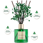 COCORRÍNA Reed Diffuser Set - Cedar Balsam 6.7 Fl.oz Diffuser with 8 Sticks Home Bathroom Shelf Decor Christmas Reed Diffuser