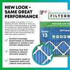 Filterbuy 20x25x4 Air Filter MERV 13 Optimal Smoke & Allergy Defense (2-Pack), Electrostatic Pleated HVAC AC Furnace Filters Replacement, Made in USA (Actual Size: 19.50 x 24.50 x 3.63)