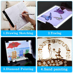 Ratukall 183PCS A4 Diamond Painting Light Pad Kit, Light Board for Diamond Painting Accessories, Tracing Light Box with 5D Painting Tools Set for Full Drill & Partial Drill Art