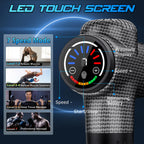 TOLOCO Massage Gun, Upgrade Deep Tissue Back Massager with 9 Replacement Heads, Percussion Massage Guns for Athletes for Pain Relief, Super Quiet Electric Massager for Treatment, Relax, Carbon