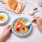 MUCHII 20 Oz Paper Bowls 180 Counts Disposable Bowls, Printed Soak Proof Large Bowls for Breakfast, Lunch, and Dinner Meals