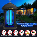GOOTOP Large Bug Zapper for Outdoor, Electric Mosquito Zapper, Fly Traps/Killer, 3 Prong Plug, 90-130V, ABS Plastic Outer