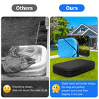 Rectangular Pool Cover for Inflatable Pool, Fits Blow Up Pool Size 120" L x 72" W, Built-in Elastic Band and Extra Buckle to Prevent Slipping, 10' x 6' Rectangle Above Ground Swimming Pool Cover