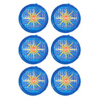 Solar Sun Rings Portable Above Ground Inground Swimming Pool Hot Tub Spa Heating Accessory Circular Heater Solar Cover, Blue (6 Pack)