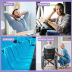 LYUANEC Gel Seat Cushion for Long Sitting, (2.4 Inch Extra Thick Cushion) Soft＆Breathable Gel Cushions for Pressure Relief, Wheelchair Seat Cushion, Honeycomb Seat Cushions, Office Chair Cushion