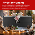 Kaluns 32 Psc Grilling Accessories, Dad Gifts for Fathers Day, Heavy Duty Stainless Steel Grill Set BBQ Grill Accessories for Outdoor Grill with Aluminum Case and Apron, Best Gifts for Men