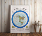 Flat Earth Map of the World - 1892 Alexander Gleason Map -24x36 inches- Wall Art Poster Print Décor Gift - Circular Plane - Longitude and Time - Polar Azimuthal Projection - Flat Earthers - Unframed Home School Gift Decor