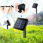 POTIVE 2 Pack Solar String Lights Outdoor Waterproof, 75.5 ft 200 LED Solar Powered Blue String Lights,8 Modes Solar Christmas Lights for Garden Yard Patio Tree Party Xmas Decoration