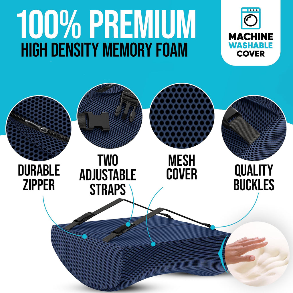 FORTEM Office Chair Cushion and Back Support for Office Chair, Lumbar Support Pillow, Memory Foam, Non Slip Sitting and Back Rest for Gaming, Car Seat Cushion, Chair Pad