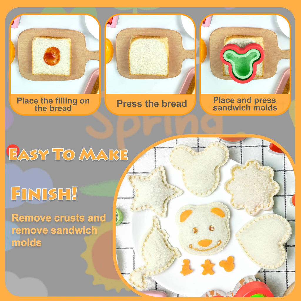 Christmas Cookie Cutters 8 Pcs(Medium),Sandwich Cutter and Sealer,Cookie Cutters,Cookie Cutters Christmas Shapes (14PCS)