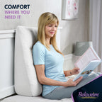 Bed Wedge Pillow for Sleeping with Memory Foam and Ultra Comfortable Topper - Wedge Pillow for Sleep Apnea, Acid Reflux Relief, Gerd, After Surgery and Back Pain Relief (White)