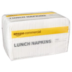 AmazonCommercial 1-Ply White Lunch Napkins (SOFI-067)|Bulk |Disposable Paper Napkins |Lunch Napkins |FSC Certified |250 Napkins per Pack (12 Packs)(12 x 12 Sheet)