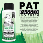 Bearly Art Precision Craft Glue - The Mini - 2fl oz with Tip Kit - Acid Free Archival - Strong Hold Adhesive - Ideal for Fine Paper Crafting Scrapbooking and Card Making - Made in USA