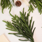 20 Pcs Christmas Norfolk Pine Branches -18" Real Touch Artificial Norfolk Pine Branch Faux Plants Stem Fake Greenery Pine Picks for Vase DIY Crafts Garland Wreath Home Indoor Outdoor Decoration