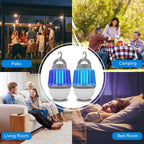 Wisely Bug Zapper Outdoor/Indoor Electric, USB-C Rechargeable Mosquito Killer Lantern Lamp, Portable Insect Electronic Zapper Indoor Trap, with LED Light 2PK