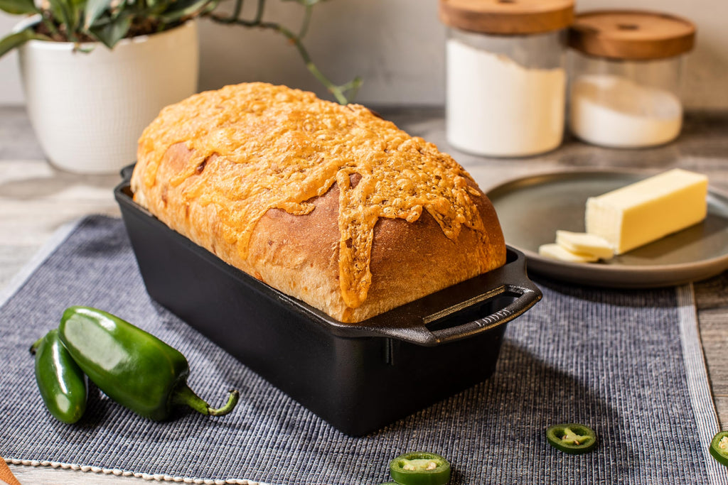 Lodge Cast Iron Loaf Pan 10 Inch | Pre-Seasoned | Dual Handles | Made in USA | Pack of 3