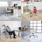 Naturei Office Chair Mat for Hard Floors, 46” x 72” Large Floor Protector Mats, Easy Rolling Desk Chair Mat for Hardwood, Clear, Easy to Clean (Rectangle)