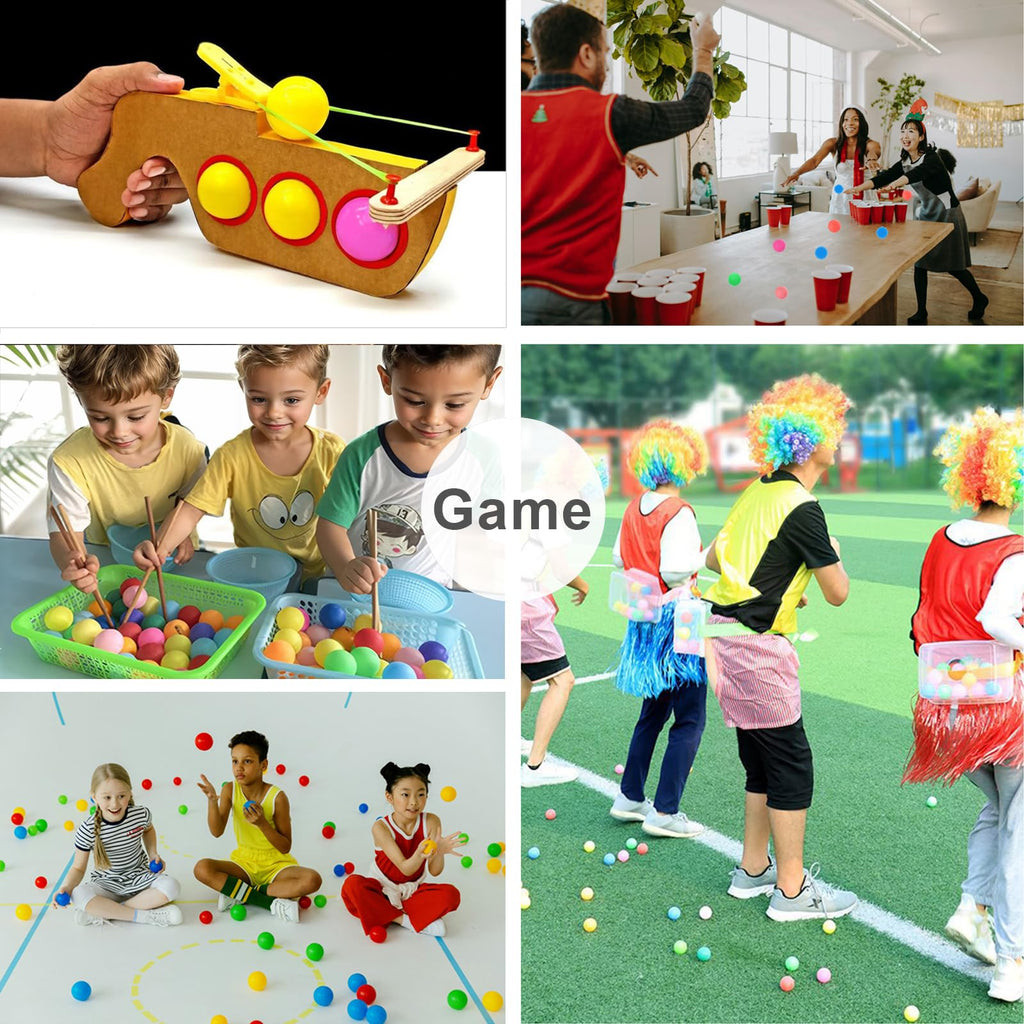 Ping Pong Balls 12 Pack: 40mm 3 Star Colored ABS Plastic High Bounce for Kids Cat Table Tennis Enthusiast - Yard Practice Game (Pack of 12 - Multicolour)
