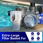 AQUASTRONG In/Above Ground Pool Pump, High Flow (Dual Speed with Timer, 2HP, 115V, 5186 GPH)
