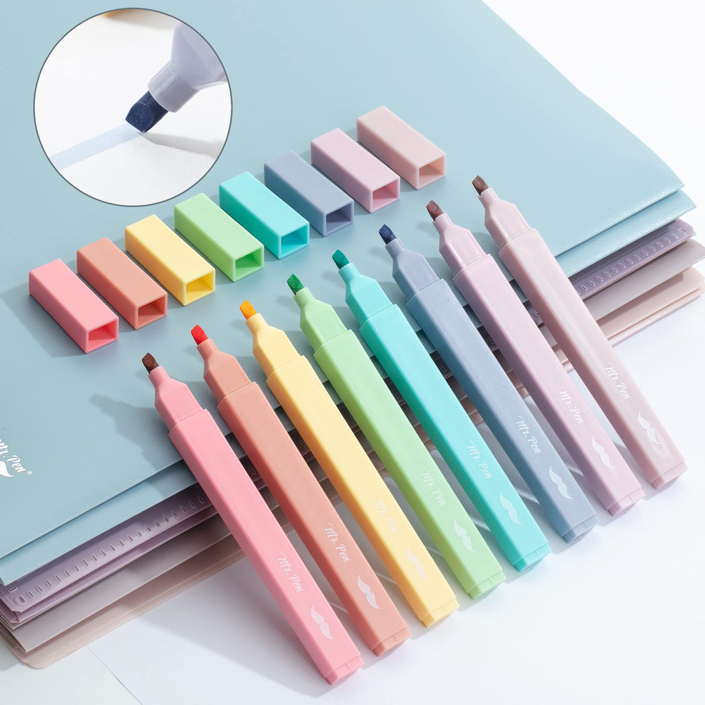 Aesthetic Highlighters No Bleed, 8 Pack, Candy Colors
