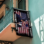 Trump 2024 Flags 3x5 Ft Fight Trump Survived Shot Flag Trump Fist Flag Fight Fight Fight Trump Flag With 2 Brass Grommets for Indoor Outdoor Decorations