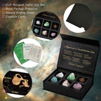 Pisces Crystals Gift Set, Zodiac Signs Healing Crystals Birthstones with Horoscope Box Set Pisces Astrology Crystals Healing Stones Gifts