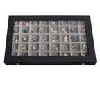 J JACKCUBE DESIGN Earring Organizer Tray, Earring Box with Clear Lid 40 Slots Jewelry Box for Drawer, Stud Earring Necklace Bracelet Ring Healing Stones Storage – MK333A