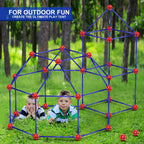 Fort Building Kits for Kids, 140 Pcs Creative STEM Construction Toys for Indoor & Outdoors Activity, Christmas, Birthday Gifts for Boys & Girls Age 4 5 6 7 8 9 10 11 12 Years Old